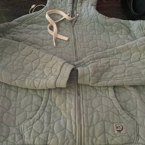 Urban outfitters small BDG blue quilted peace sign hoodie